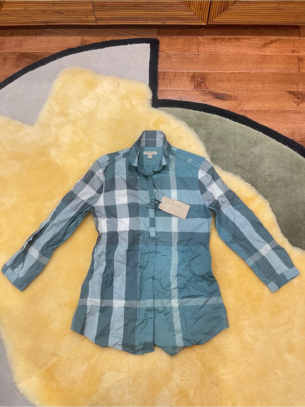 Burberry Brit Ruffled and Collared Button-Down Shirt
